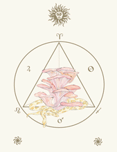 Cargar imagen en el visor de la galería, art print snakes and mushrooms with astro elements
