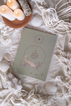 Cargar imagen en el visor de la galería, cuaderno de ballenas y geometria sagrada para escribir y dibujar en papel de caña